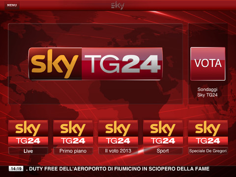 Nuovo aggiornamento per Sky TG 24