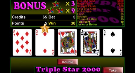 Con Triple Star 2000 arriva il videopoker su iPad