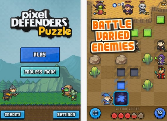 Pixel Defenders Puzzle: strategia con elementi Tetris – La recensione di iPaditalia