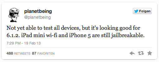 iOS 6.1.2 non ostacola il jailbreak con Evasi0n!