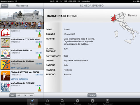 Informazioni sulle maratone italiane grazie a WWW2Run