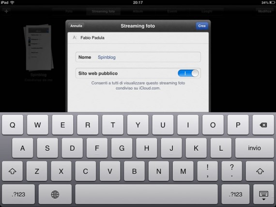 Streaming foto iPad pic0