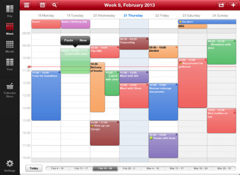 Torna su App Store Week Calendar HD, un’ottima app calendario per iPad