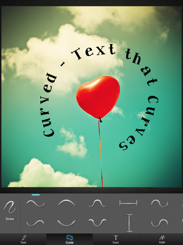 Curved: aggiungere testi personalizzati alle vostre foto