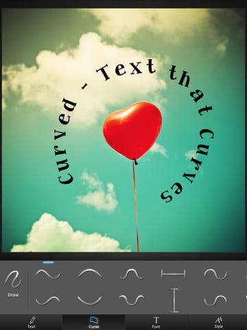 Curved: aggiungere testi personalizzati alle vostre foto