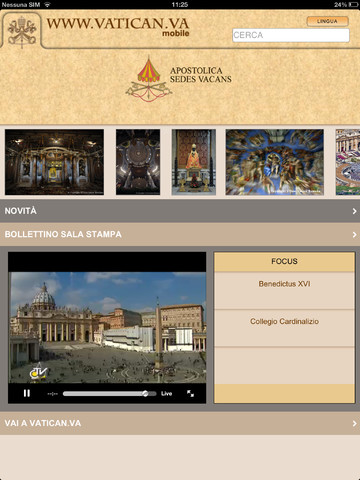L’app ufficiale del Vaticano arriva su iPad