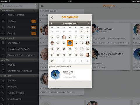 Contaqs - il gestore dei contatti iPad pic2