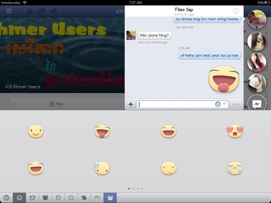 Facebook Sticker Enabler attiva gli Stickers di Facebook 6.0 anche su iPad – Cydia