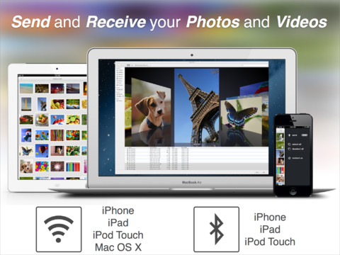 Condividi foto e video via Bluetooth con trasnfr