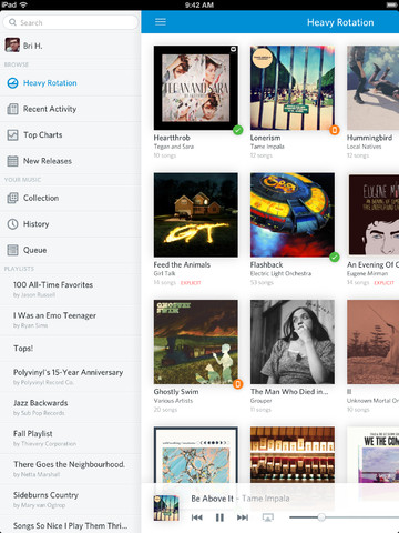 Nuovo update per Rdio, l’app per ascoltare i brani in streaming su iPad