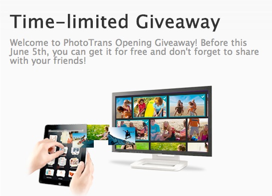 Foto da iPad a PC con PhotoTrans – Per Windows e gratis per un breve periodo