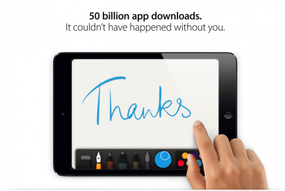 App Store: 50 miliardi di download e una iTunes Card da 10.000$ ad un fortunato cliente