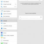 In iOS 7 per iPad è possibile ingrandire il testo in determinate applicazioni