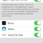 iOS 7 aggiorna le app in modo intelligente