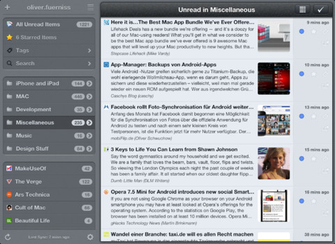 Mr. Reader per iPad si aggiorna con il supporto a nuovi servizi RSS