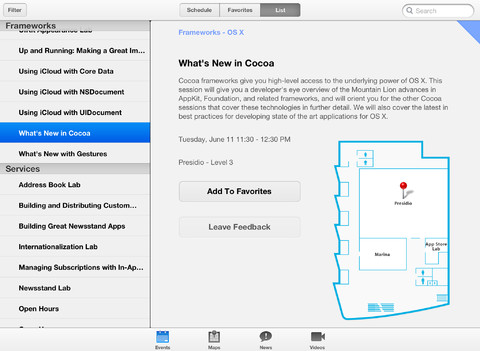 Arriva su App Store l’applicazione ufficiale di Apple per il WWDC 2013