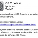 Apple pubblica la quarta beta (la terza per iPad) di iOS 7