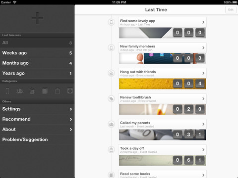 Ricordi “L’ultima volta che…”: nuova app per registrare gli eventi su iPad