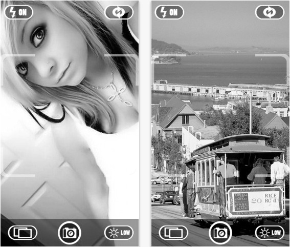 Scattare fotografie in bianco e nero con Black + White Camera HD, gratis per poco tempo