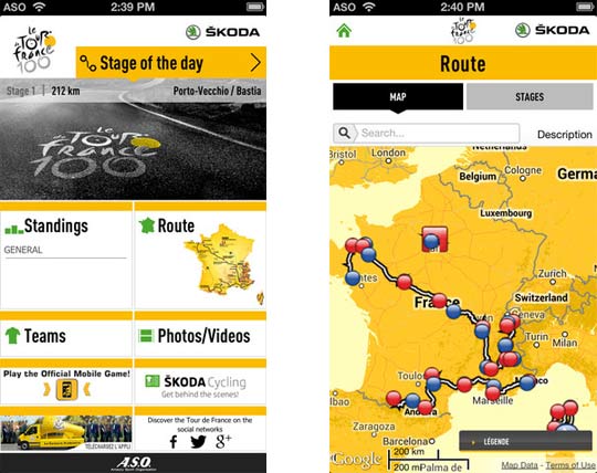 Tour de France 2013: da Škoda l’app ufficiale della famosa gara ciclistica