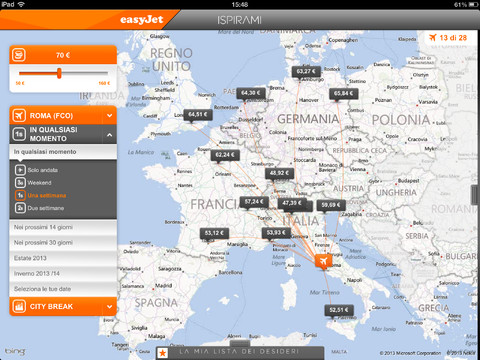 easyJet presenta due nuove funzionalità: l’innovativo Flight Tracker e Ispirami disponibile ora anche su iPad