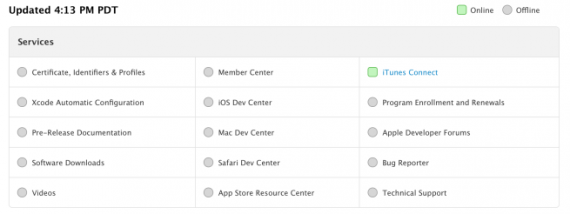 Apple introduce una status page per il portale dedicato agli sviluppatori