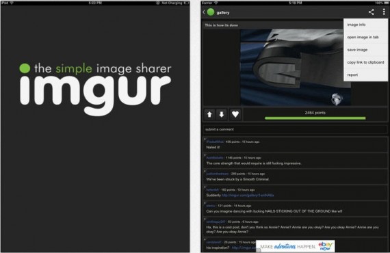 Applicazione per il servizio hosting immagini Imgur ora su App Store