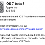 Apple pubblica la quinta beta di iOS 7