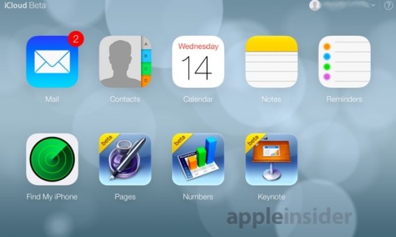 Su iCloud.com beta arrivano le icone con grafica in stile iOS 7