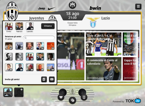 Con Juventus Live puoi commentare le partite con i tuoi amici