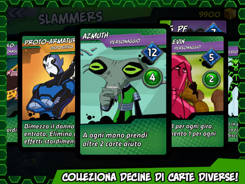 Gioca con le carte collezionabili di Ben 10 Slammers su iPad