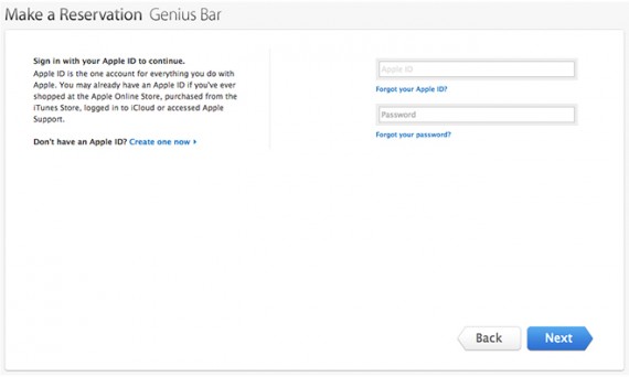 Prenotazione Genius Bar: ora devi avere un account Apple per farla