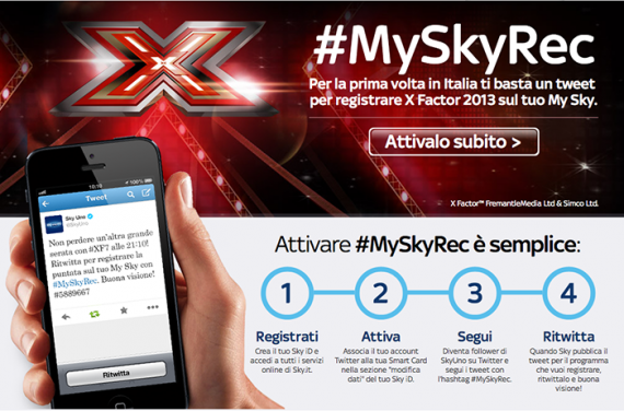 Arriva #MySkyRec, un nuovo sistema per registrare programmi Sky attraverso Twitter