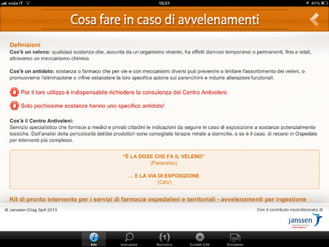 Janssen Italia rilascia l’app “Cosa fare in caso di avvelenamento”