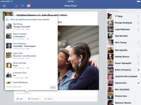 Arriva iOS 7 e anche Facebook si rifà il look