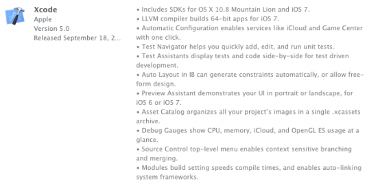 Apple pubblica Xcode 5 con iOS 7 SDK e il compilatore 64-bit