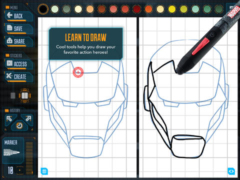 Marvel ti insegna a disegnare e colorare i suoi personaggi con Creativity Studio