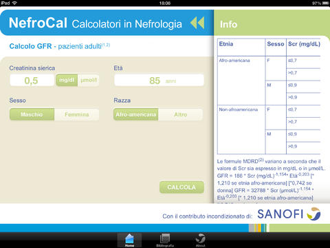 NefroCal, l’app per i medici nefrologi