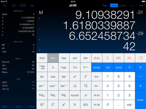 Si aggiorna PCalc, la calcolatrice scientifica per iPad