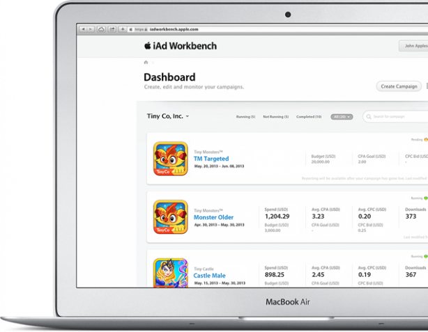 Arriva in Italia iAd Workbench
