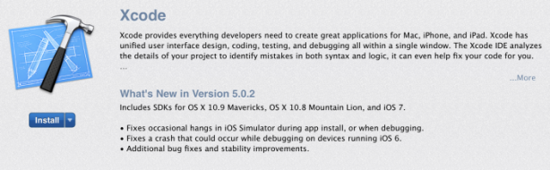 Xcode 5.0.2 arriva su Mac App Store