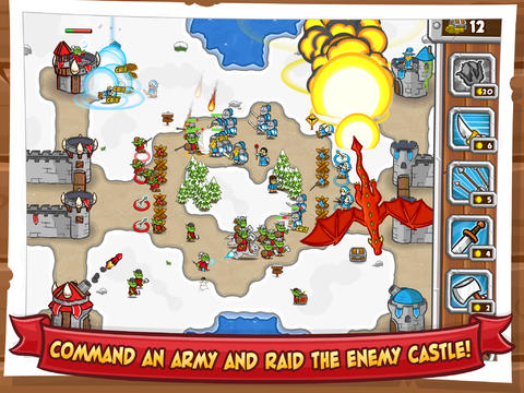 Proteggi le mura in Castle Raid 2: gioco di strategia per iPad e iPhone