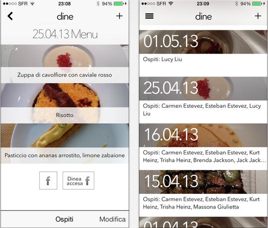 Dine: un’app per tenere traccia delle pietanze cucinate