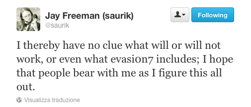 Saurik: attenzione al jailbreak di iOS 7