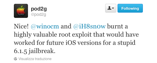 Pod2G accusa: bruciato un importantissimo exploit per i futuri jailbreak di iOS