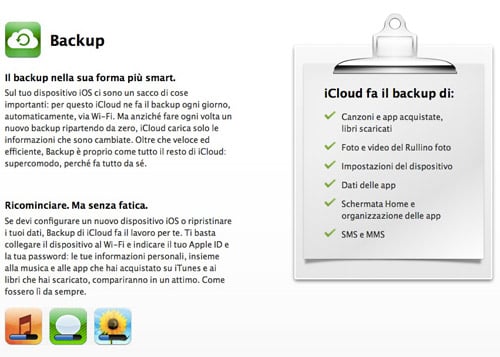 Backup su iCloud: qualche considerazione