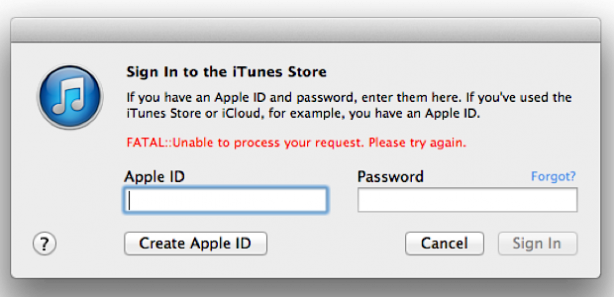 Un errore “FATALE” colpisce iTunes Store e App Store…