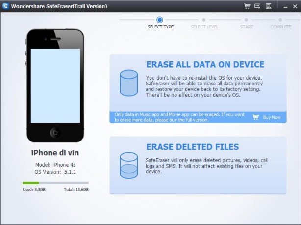 Cancella in modo definitivo i dati del tuo iPad con SafeEraser per Windows