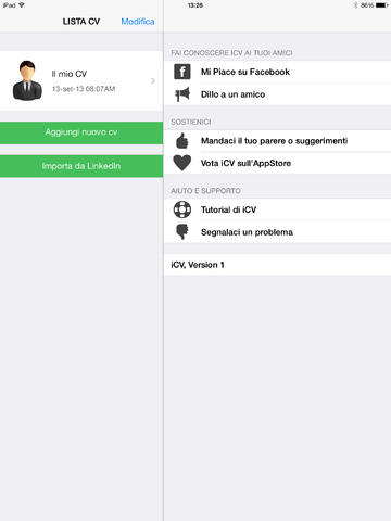 iCV 2.0 disponibile su App Store