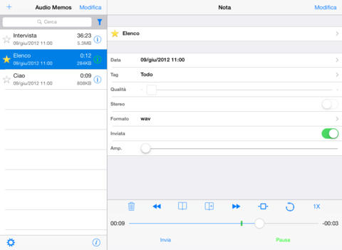 Audio Memos - Registratore iPad pic0